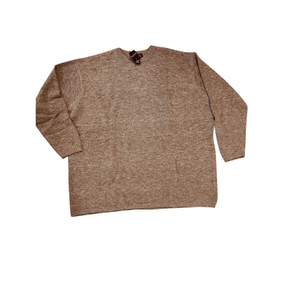 The Limited Sweaters - Limited NWT Vintage Wool Blend Crew Neck Brown/Tan Sweater Womans SZ L